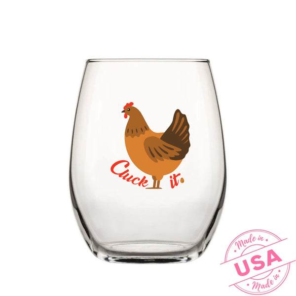 Mama Hen - Stemless Wine Glass for Mom - Cute Funny Wine Gift Idea - U -  bevvee