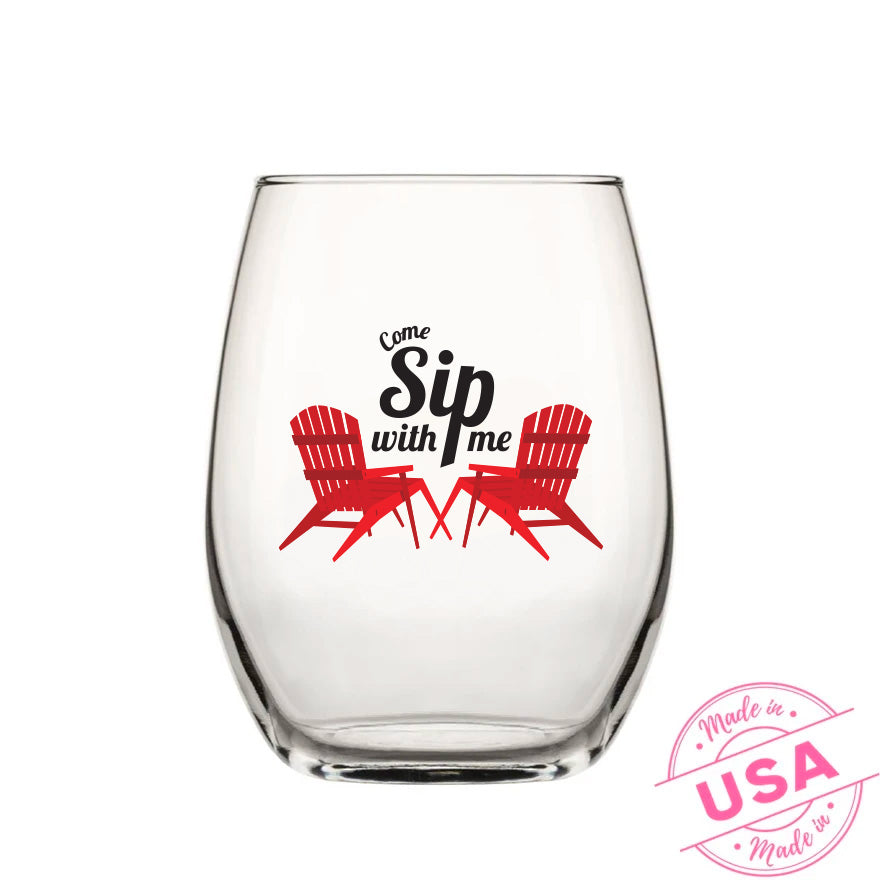 Come Sip with Me Stemless Wine Glass – Drinking Divas